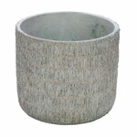 Cement planter cover, brown/gold, 13.5x13.5x12.5cm (SALE)|Ego Dekor