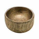 Round wooden bowl, gold, 24x10cm (SALE)|Ego Dekor