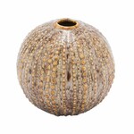 Váza Mušle, keramika, krémová/hnědá, 9,5x9,5x9,3cm (DOPRODEJ)|Ego Dekor
