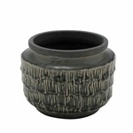 VZ 2021 Ceramic pot with patterns, grey, 16x13.5cm *|Ego Dekor