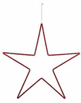Záves hviezda korálková, červená, 100x100x1cm (DOPREDAJ)|Ego Dekor