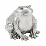 Frog sitting Poly, silver, 20x20x30cm (SALE)|Ego Dekor