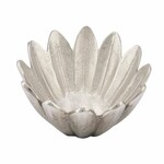 Gerbera bowl, aluminum, silver, 31x31x12cm (SALE)|Ego Dekor