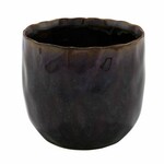 Ceramic container, chestnut patina, 11x10.5cm (SALE)|Ego Dekor