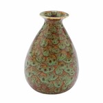 Váza Antik, keramika, zelená/hnědá, 8x8x15cm (DOPRODEJ)|Ego Dekor