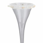 Glass candle holder with shells, clear, 6x6x30cm (SALE)|Ego Dekor