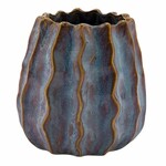 Váza No Limit, keramika, modrá/hnědá, 13x13x22cm (DOPRODEJ)|Ego Dekor