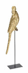 Papoušek na stojánku, zlatá/černá, v. 62cm * (DOPRODEJ)|Ego Dekor