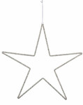 Beaded star curtain, silver, 100x100x1cm (SALE)|Ego Dekor