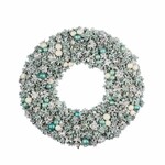 Věnec přírodní s perlami, zelená|máta, pr. 25x4cm (DOPRODEJ)|Ego Dekor