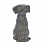 Hund, grau/gold, Magnesia, 17x19x52cm (SALE)|Ego Dekor