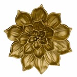 Dekorácia nástenná Divoký kvet, zlatá, 32x32x6cm (DOPREDAJ)|Ego Dekor