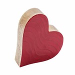 Heart, mango wood, red, 20x20x3.5cm (SALE)|Ego Dekor