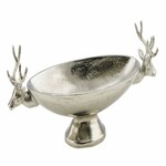 Decorative bowl DEER, oval, Alu, silver, 15x36x10cm * (SALE)|Ego Dekor