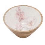 Romantic bowl, mango wood, natural/pink/white, 29.4x29.4x13.3cm (SALE)|Ego Dekor