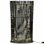 Lampa stolní LED, hliníková, černá, 60LED, teplá bílá, 1,8m kabel, 23x143cm|Ego Dekor