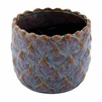 No Limit flower pot cover, ceramic, blue/brown, 17x17x16cm (SALE)|Ego Dekor