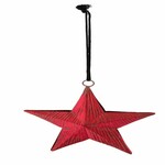 VZ 2021 Závěs hvězda kovová, červená, 7x7x2cm (DOPRODEJ)|Ego Dekor