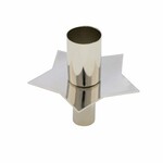 VZ 2021 Metal candle holder with a star, silver, 7x9cm|Ego Dekor