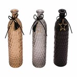 Vase/Bottle with Honey star, diameter 6/x16cm, package contains 3 pieces!|Ego Dekor