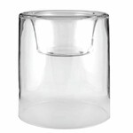 Candlestick HURRICANE, clear, glass, diameter 20.5x49cm|Kaheku