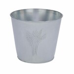 Cover for a flower pot Grass, zinc, white, 26x26x21cm (SALE)|Ego Dekor