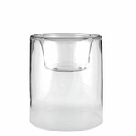 Świecznik HURRICANE, przezroczysty, szklany, średnica 17x42cm|Kaheku