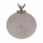 Glass ball decoration with a deer, 12x12x12cm, pc|Ego Dekor