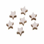 Ornament Stars, wooden, 10x10x3cm, box 7 pcs|Ego Dekor