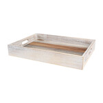 Tray DRIFT, 44x32x6.5cm, acacia, grey/white (SALE)|TaG WoodWare