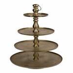 Handmade - DESIRE shelf, 4-tier, diameter 50/x120 cm, gold|Ego Dekor