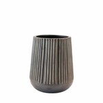 TIMUR vase, graphite, dia. 13cm,x18cm|Kaheku