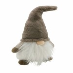 Fabric gnome with a mustache, creamy white and brown, 18x13x42cm (SALE)|Ego Dekor