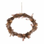 Wreath made of feathers, diameter 20/x0.5cm, pcs (SALE)|Ego Dekor