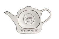PRIDE OF PLACE tea bag holder, white|TaG WoodWare