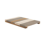 DRIFT mat, 30x20x2.5cm, acacia, grey/white|TaG WoodWare