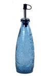 Butelka szklana z recyklingu z lejkiem „FLORA”, niebieska, 0,3 L (WYPRZEDAŻ) (opakowanie zawiera 1 szt.)|Vidrios San Miguel|Szkło z recyklingu