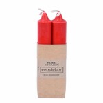 Candle ED pr.22x200mm, red | red, pack 4 pieces