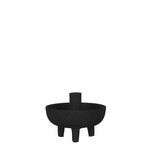 MANU candlestick, black, diameter 15x11.5cm | Ego Dekor