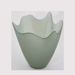 Bowl FESTON, ruffled, 20cm, green matt|Vidrios San Miguel|Recycled Glass