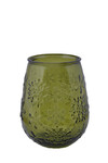 Wazon ze szkła z recyklingu „COPOS DE NIEVE”, 0,65L ciemna butelkowa zieleń (opakowanie zawiera 1 sztukę)|Vidrios San Miguel|Szkło z recyklingu