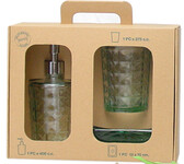 zestaw łazienkowy ze szkła z recyklingu „BUBBLES” (w opakowaniu 1 opakowanie)|Vidrios San Miguel|Szkło z recyklingu