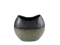 ADMONT vase, 18.5x11.5x16cm, green/grey|Ego Dekor