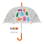 Parasol dziecięcy KOTY + markery, PIY - do kolorowania, średnica 70x69cm|Esschert Design