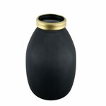 MONTANA vase, 4.5L, black matte/gold (package includes 1 pc)|Vidrios San Miguel|Recycled Glass