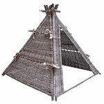 RATTAN tent, gray, 120x120x170cm (SALE)|Van Der Leeden 1915