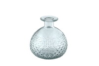 Okrągły wazon ze szkła z recyklingu „DIAMOND”, 12 cm przezroczysty (opakowanie zawiera 1 sztukę)|Vidrios San Miguel|Szkło z recyklingu