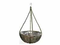 Hanging basket with rope and hook, gray, V (SALE)|Van Der Leeden 1915