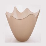 Bowl FESTON, ruffled, 30cm, brown matte|Vidrios San Miguel|Recycled Glass