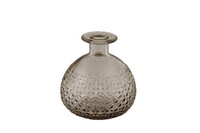 Okrągły wazon ze szkła z recyklingu „DIAMOND”, 12 cm butelkowy brąz (opakowanie zawiera 1 szt.)|Vidrios San Miguel|Szkło z recyklingu